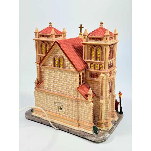 Christmas Village Collectible | Lemax Caddigton All Saints Cathedral Lighted - Picture 9 of 16